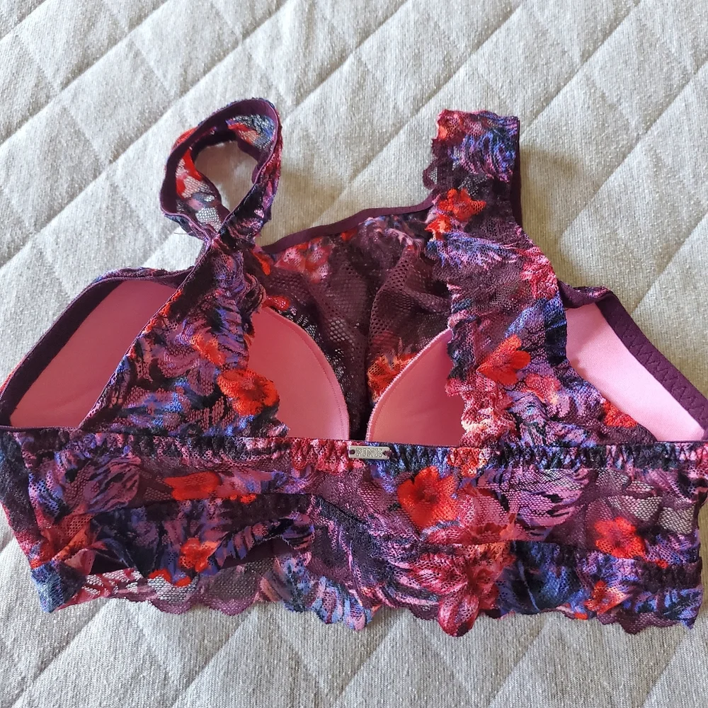 ⭐4/$20‎ Victoria's Secret PINK Lace Bralette Small
